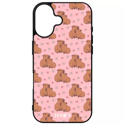 Cuki pink capybara szerelem iPhone 16 tok