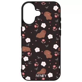 Tündéri virágos capybara iPhone 16 tok