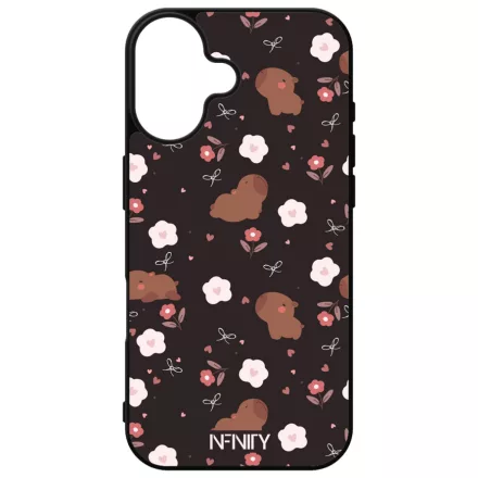 Tündéri virágos capybara iPhone 16 tok