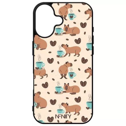 Kávés Capybara iPhone 16 tok