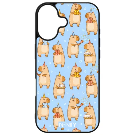 Szülinapos capybara iPhone 16 tok
