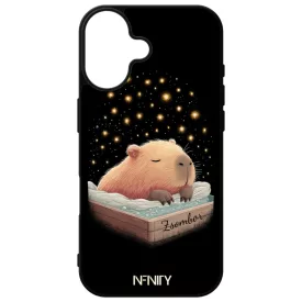 Névvel kérhető - Aranyos szundizó capybara iPhone 16 tok