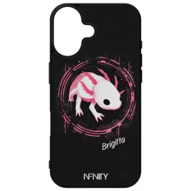 Névvel kérhető - Hacker logo Axolotl iPhone 16 tok