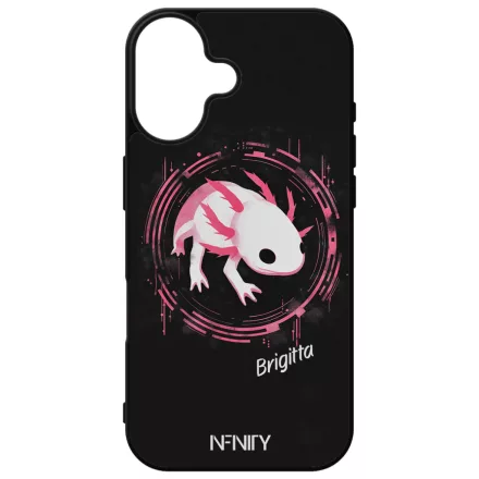 Névvel kérhető - Hacker logo Axolotl iPhone 16 tok