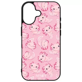 Tündéri rózsaszín Axolotl iPhone 16 tok