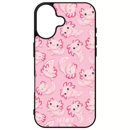 Tündéri rózsaszín Axolotl iPhone 16 tok