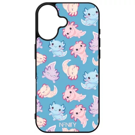 Tündéri kék Axolotl iPhone 16 tok