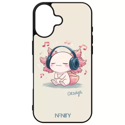 Névvel kérhető - Music Axolotl iPhone 16 tok