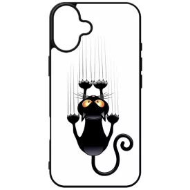 kapaszkodó macska macskás cica cicás iPhone 16 Plus tok