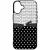 szerelem love fekete fehér pöttyös iPhone 16 Plus tok