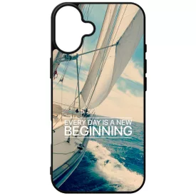 Minden nap egy új kezdet vitorlás tenger nyár iPhone 16 Plus tok