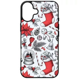 téli karácsonyi mintás textúra iPhone 16 Plus tok