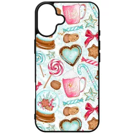 téli karácsonyi csajos mintás iPhone 16 Plus tok