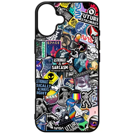 NASA matricabomba astronaut űrhajós stickerbomb iPhone 16 Plus Magsafe tok