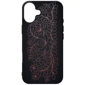 Elegáns Matyó - Rosegold magyar mintás hungarian folk iPhone 16 Plus tok