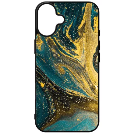 Golden Blue marvanyos marvany mintas iPhone 16 Plus Magsafe tok