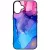 Blue Pink Gradient Ink kek rozsaszin marvanyos iPhone 16 Plus Magsafe tok