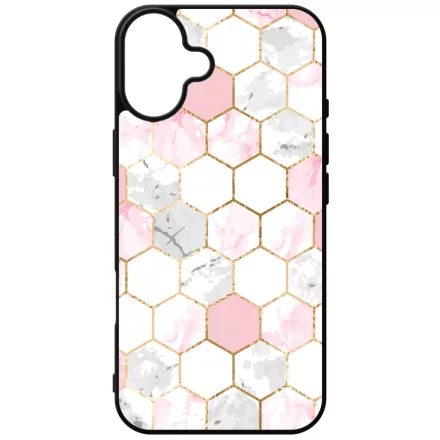 Geometric Rose Gold marvanyos marvany mintas iPhone 16 Plus tok
