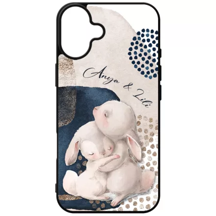 Kerd a neveddel - Cuki nyuszik - osz iPhone 16 Plus Magsafe tok