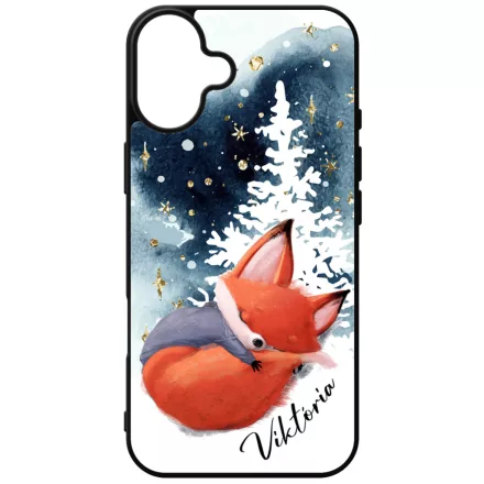 Tündéri róka - Téli mintás iPhone 16 Plus Magsafe tok
