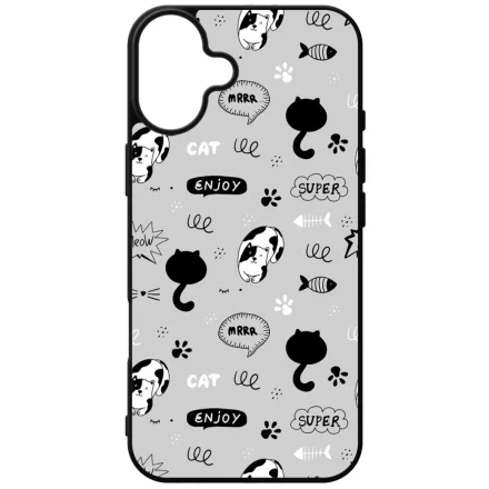 Mrrr Cuki Cica mintás iPhone 16 Plus Magsafe tok