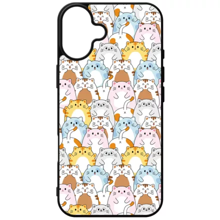 Tündéri Kawaii cica mintás iPhone 16 Plus Magsafe tok