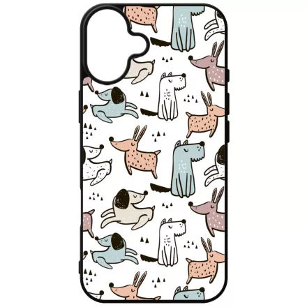 Tündéri rajzolt kutya mintás iPhone 16 Plus Magsafe tok