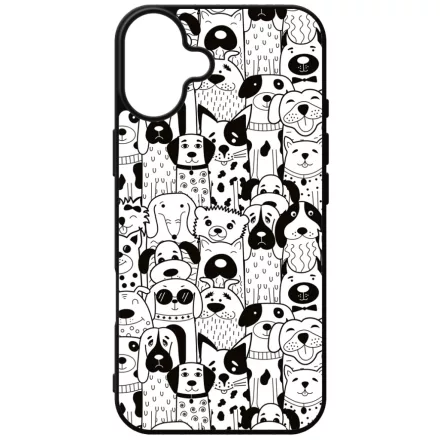 Aranyos kutya mintás iPhone 16 Plus tok