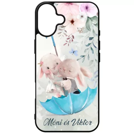 Neves cukisagok kollekcio Esernyos nyuszi szerelem iPhone 16 Plus Magsafe tok