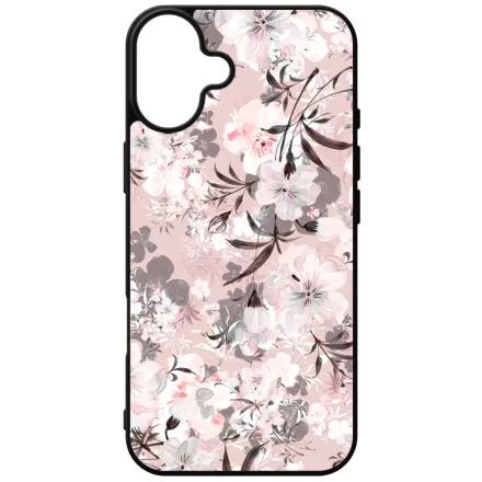 Puderpink tavaszi viragos iPhone 16 Plus tok