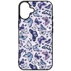 Gyonyoru lila pillangok iPhone 16 Plus tok