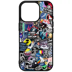 NASA matricabomba astronaut űrhajós stickerbomb iPhone 16 Pro tok