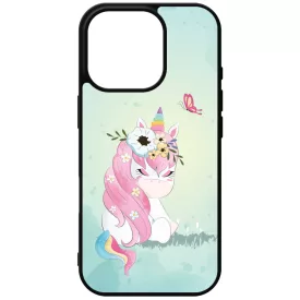 Édes unikornis és a Pillangó unicorn egyszarvú iPhone 16 Pro tok