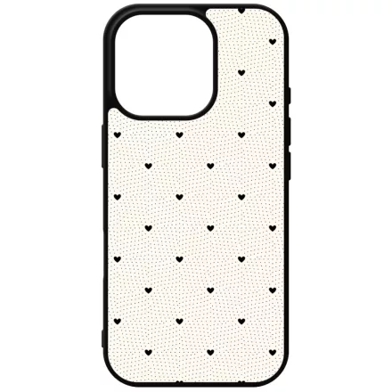 Elegáns szívecskés - CREAM - szives csajos iPhone 16 Pro Magsafe tok