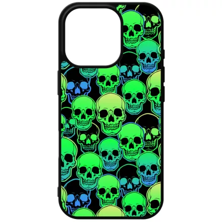 Green Skulls - Halloween iPhone 16 Pro Magsafe tok