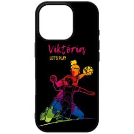 Kerd a Neveddel FOR HER kezilabda mintas iPhone 16 Pro tok