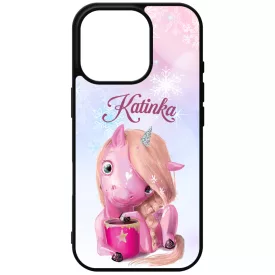 Unikornis és kávé - Téli mintás iPhone 16 Pro tok