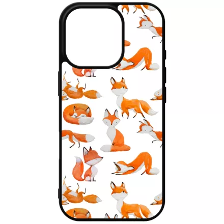 Rajzolt Róka mintás iPhone 16 Pro tok