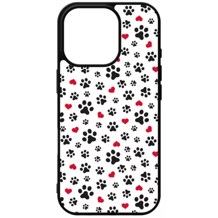 Szívecskés kutya mancs mintás iPhone 16 Pro Magsafe tok
