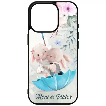 Neves cukisagok kollekcio Esernyos nyuszi szerelem iPhone 16 Pro Magsafe tok