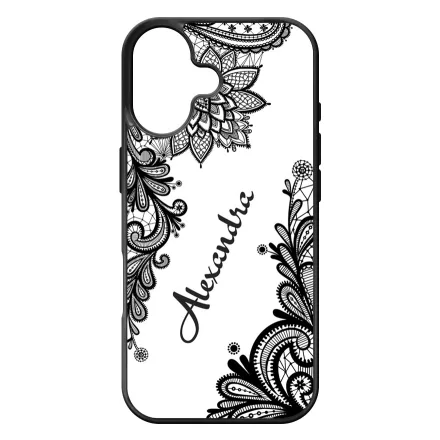 kérd a neveddel csipkés csajos iPhone 17 tok