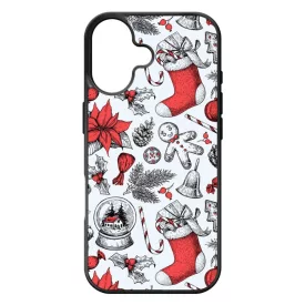 téli karácsonyi mintás textúra iPhone 17 tok