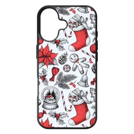 téli karácsonyi mintás textúra iPhone 17 tok