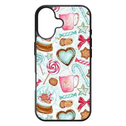 téli karácsonyi csajos mintás iPhone 17 tok