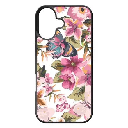 pillangós lepkés virág mintás iPhone 17 tok