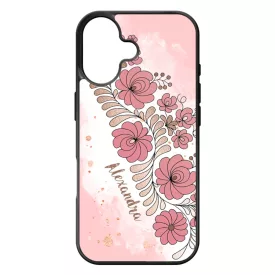 Kérd a neveddel - RoseGold Matyó magyar mintás hungarian folk iPhone 17 tok