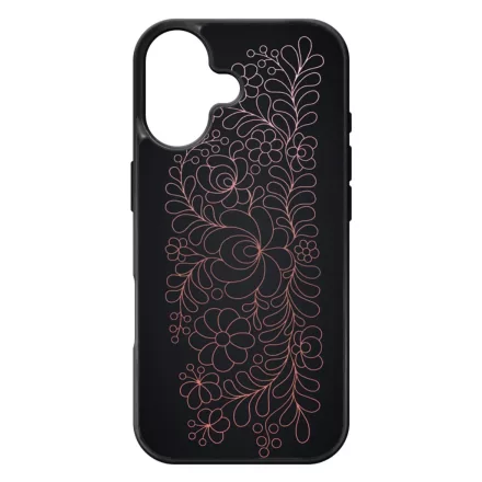 Elegáns Matyó - Rosegold magyar mintás hungarian folk iPhone 17 tok