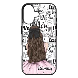 Kérd a Neveddel - LOVE Girl szerelem valentin napi iPhone 17 tok