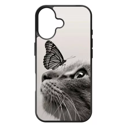 Cica és Pillangó - macskás iPhone 17 tok