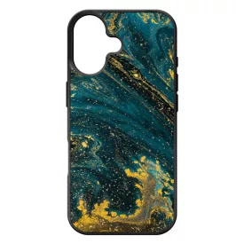 Luxury Blue Aranylo marvany iPhone 17 tok